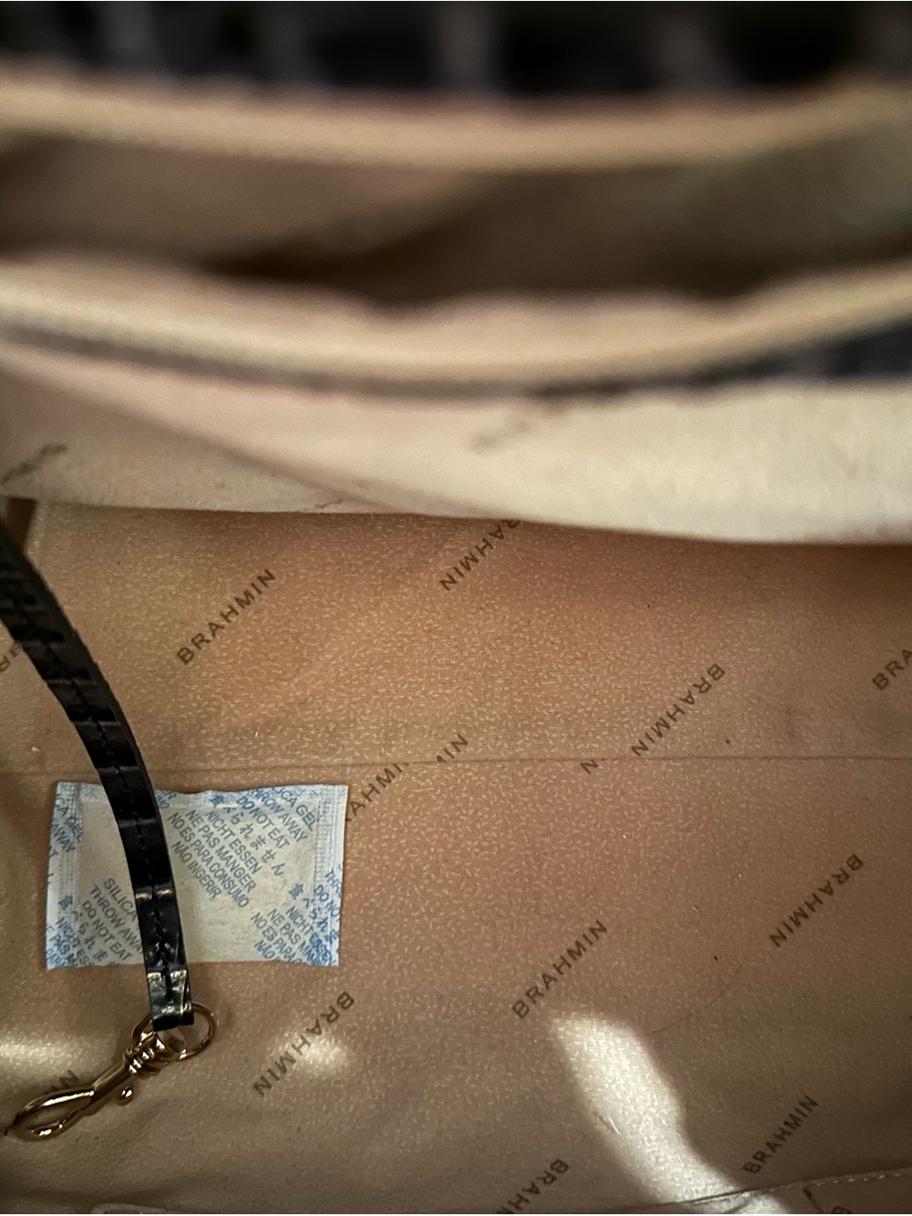 Brahmin Shadow Ombré  Dark Blue/Charcoal & Light Blue Large Caroline VGUC - Picture 9 of 11